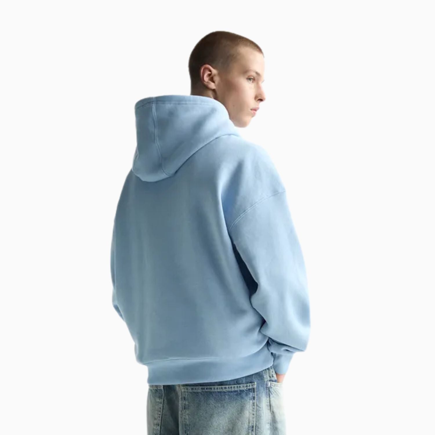 Buy Basic Loose Fit Hoodie - Baby Blue in Pakistan