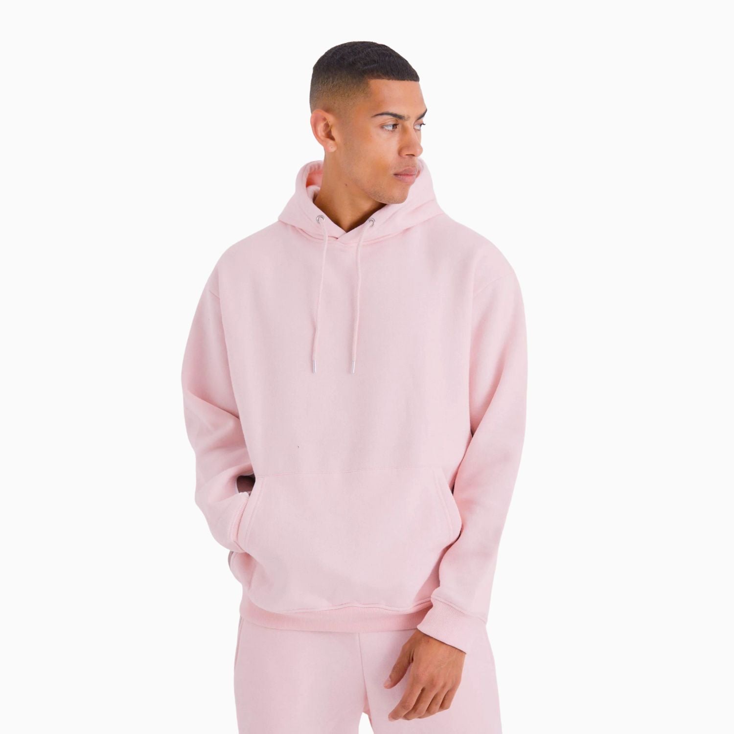Buy Basic Loose Fit Hoodie - Baby Pink in Pakistan