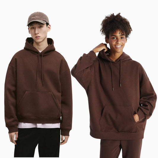 Buy Basic Loose Fit Hoodie - Brown in Pakistan