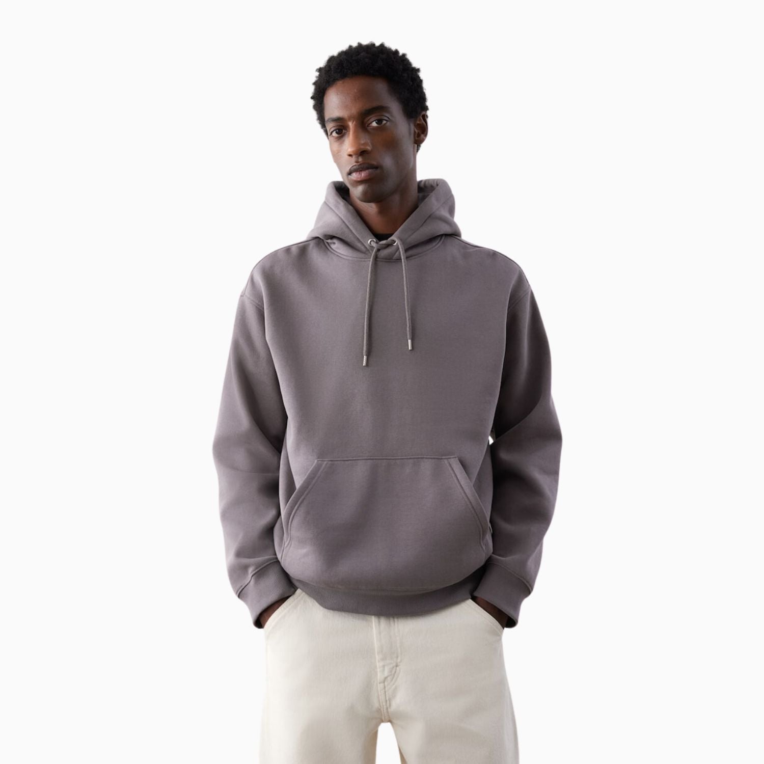 Buy Basic Loose Fit Hoodie - Dark Taupe in Pakistan