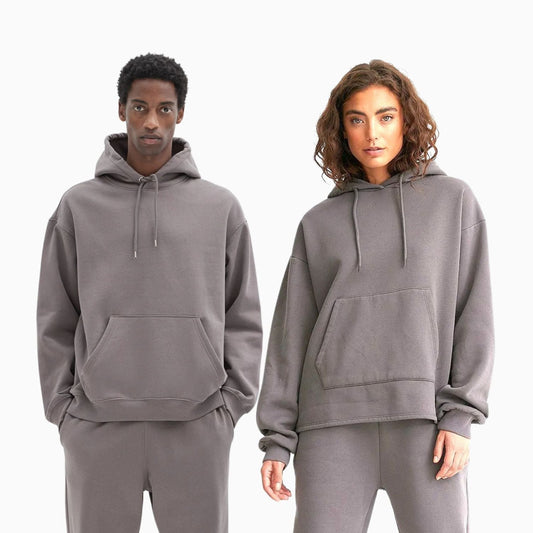 Buy Basic Loose Fit Hoodie - Dark Taupe in Pakistan