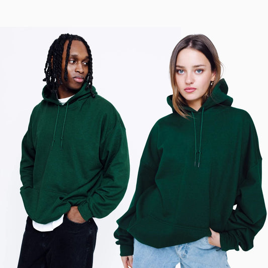 Buy Basic Loose Fit Hoodie - Forest Green in Pakistan