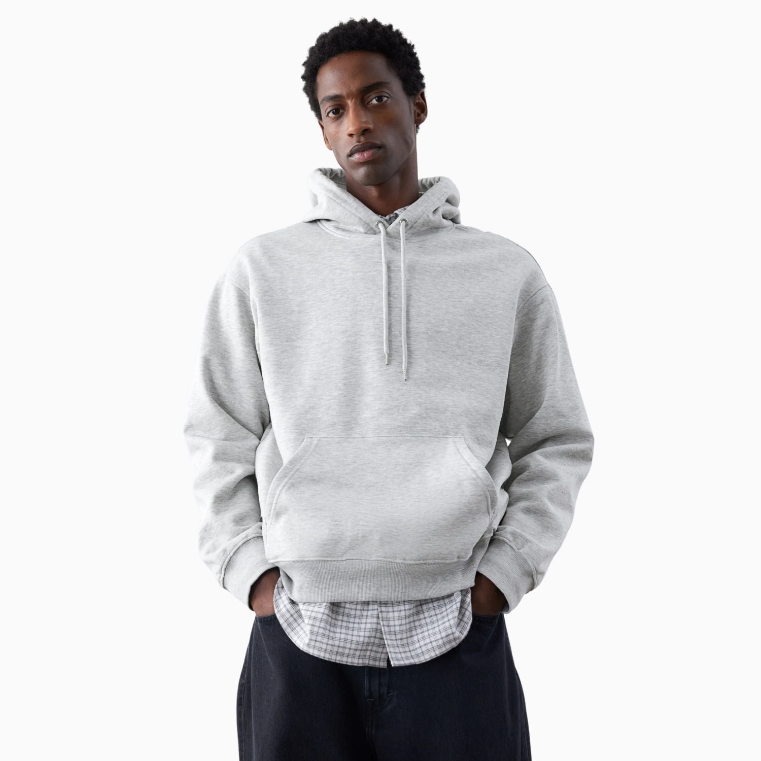 Buy Basic Loose Fit Hoodie - Grey in Pakistan