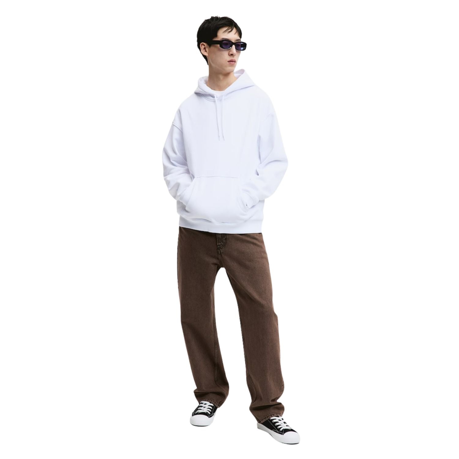 Buy Basic Loose Fit Hoodie - White in Pakistan