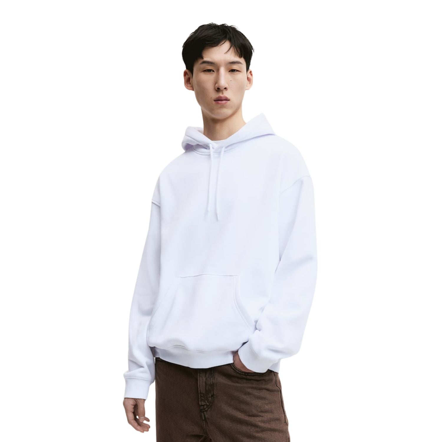 Buy Basic Loose Fit Hoodie - White in Pakistan