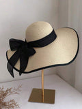 Buy SHEIN Boho 1pc Women Fashion Accessories Bow Decor Summer Beach Straw Hat in Pakistan