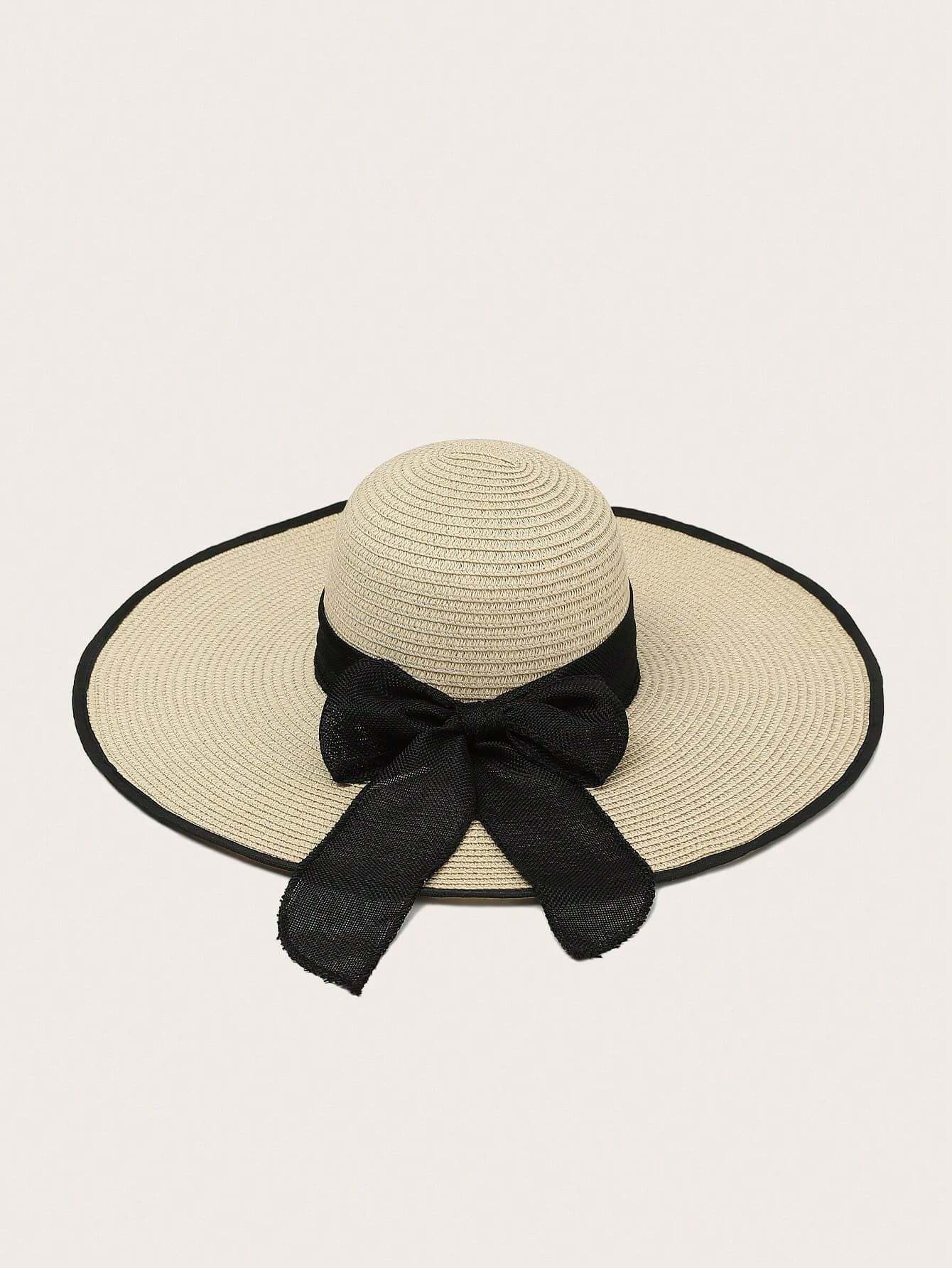 Buy SHEIN Boho 1pc Women Fashion Accessories Bow Decor Summer Beach Straw Hat in Pakistan