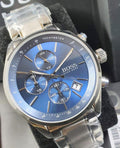 Buy Hugo Boss Mens Chronograph Quartz Stainless Steel Blue Dial 44mm Watch - 1513478 in Pakistan
