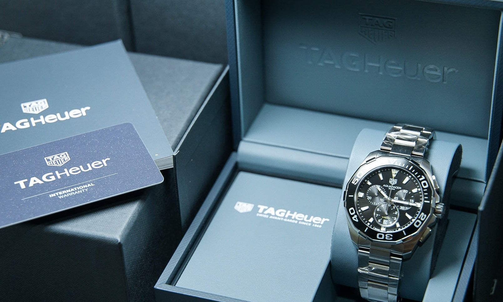 Buy Tag Heuer Aquaracer Black Dial Black Steel Strap Watch for Men - CAY111A.BA0927 in Pakistan