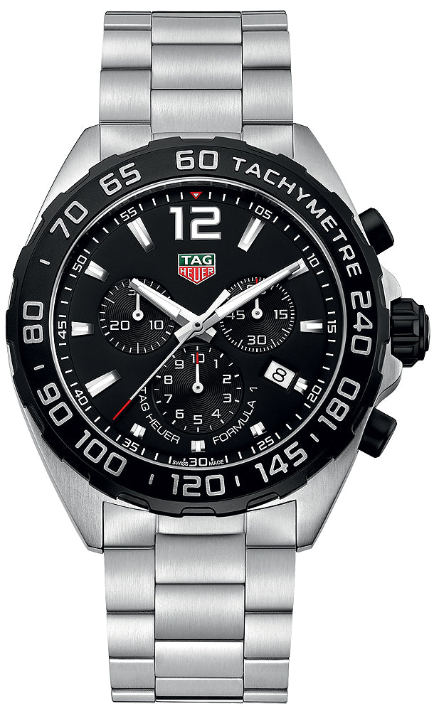 Buy Tag Heuer Formula 1 Black Dial Silver Steel Strap Watch for Men - CAZ1010.BA0842 in Pakistan