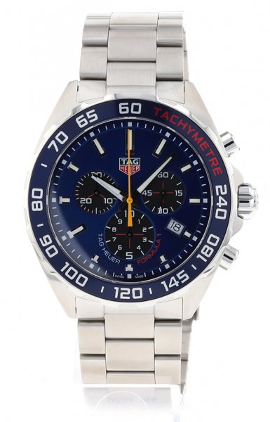 Buy Tag Heuer Formula 1 Chronograph Blue Dial Silver Steel Strap Watch for Men - CAZ101AB.BA0842 in Pakistan