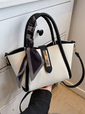 Buy SHEIN CONTAINEVERY Skinny Scarf Decor Satchel Bag With Inner Pouch in Pakistan