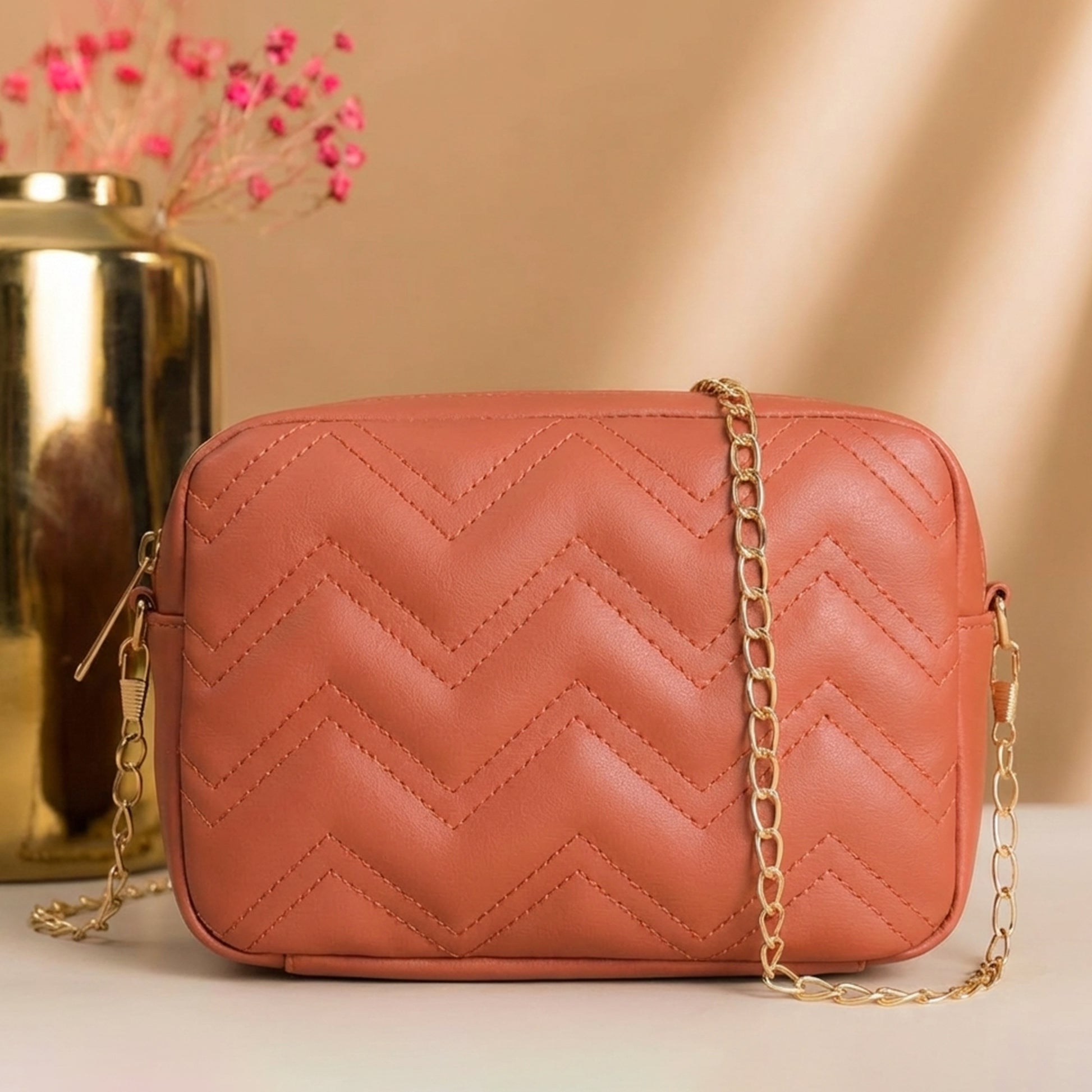 Buy Mini Marvel Crossbody Bag - Copper in Pakistan