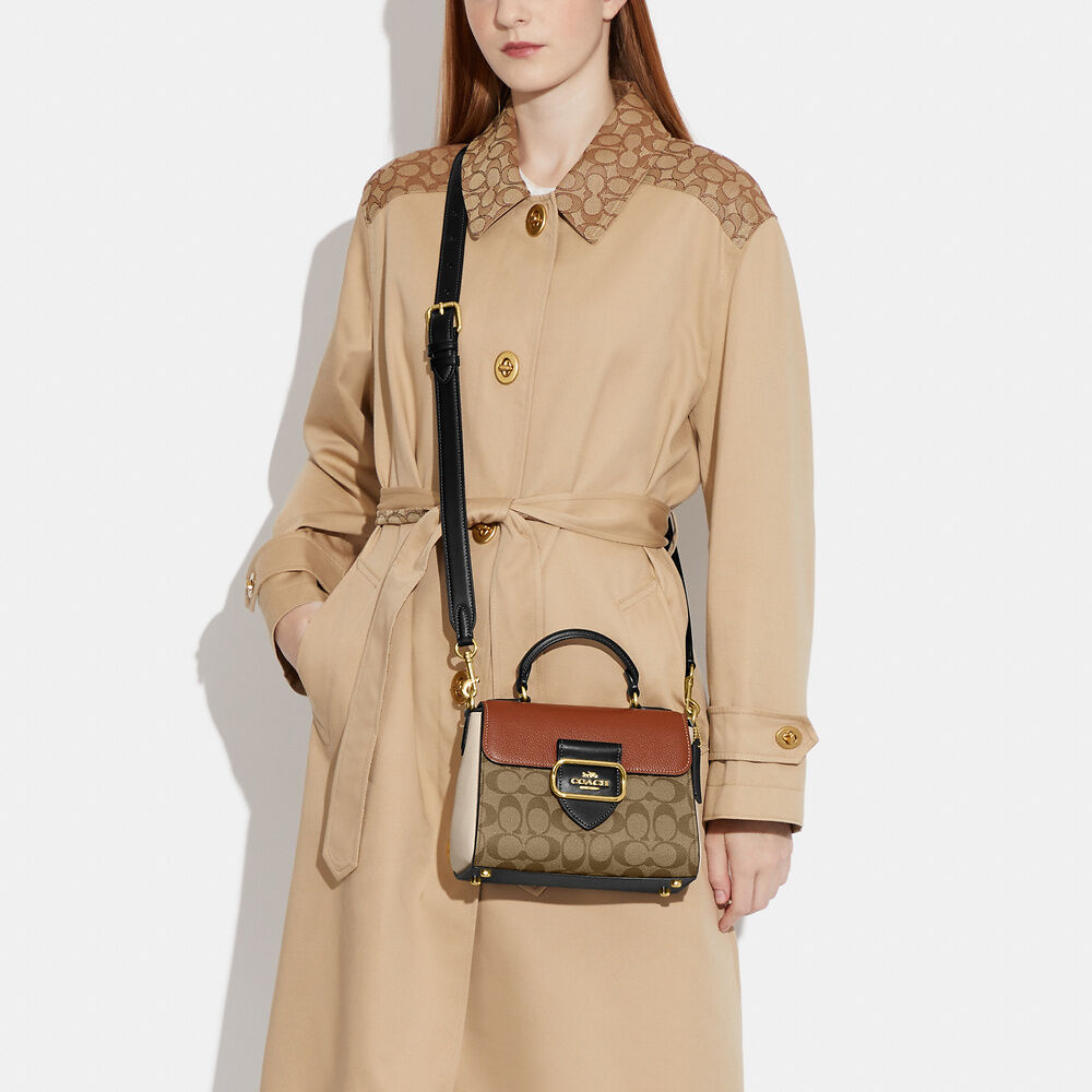 Buy Coach Morgan Top Handle Satchel In Colorblock Signature Canvas in Pakistan