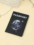 Buy SHEIN Cartoon Airplane, Earth, And Letter Print Travel Passport Holder For Men And Women Students in Pakistan