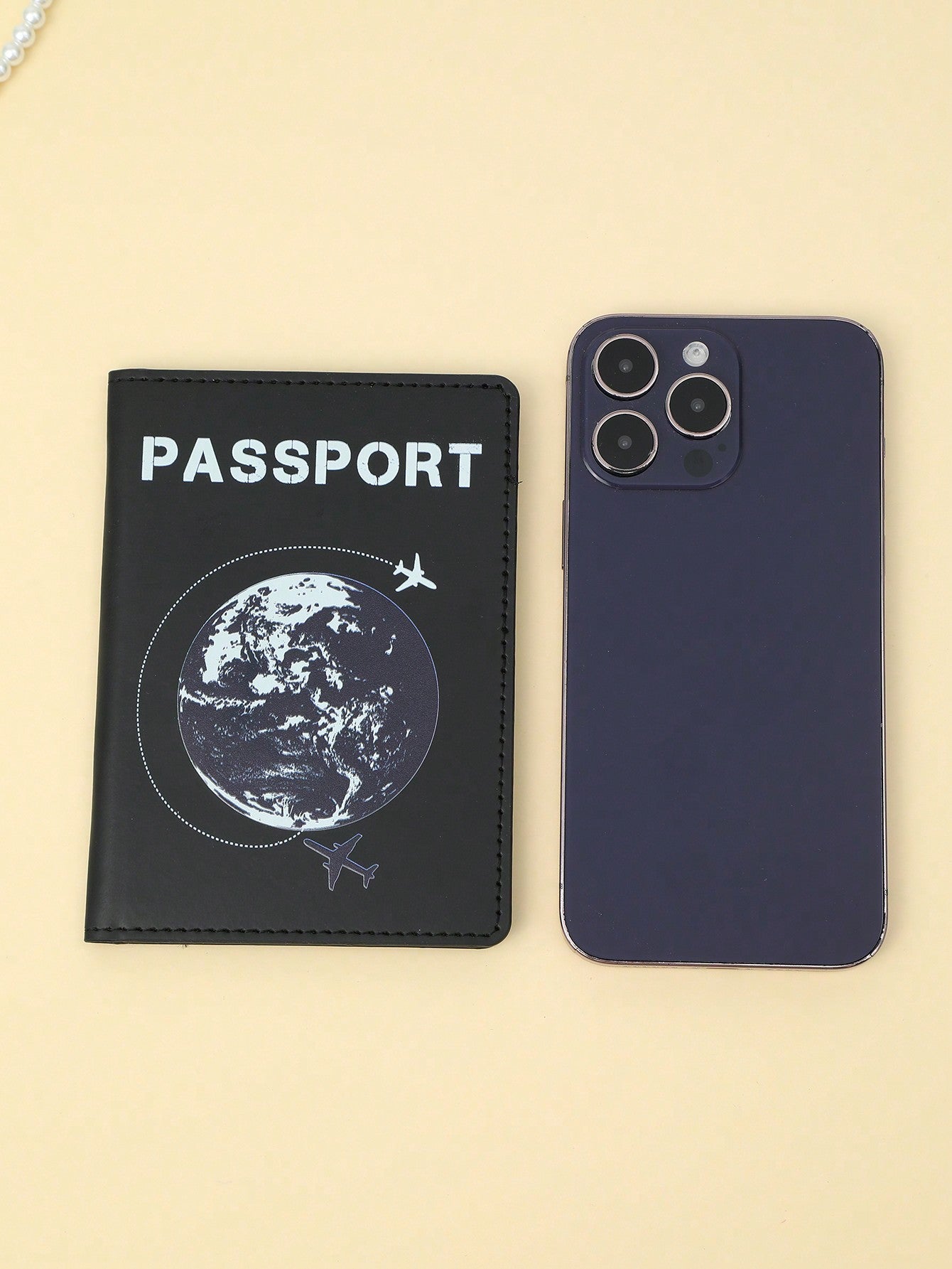 Buy SHEIN Cartoon Airplane, Earth, And Letter Print Travel Passport Holder For Men And Women Students in Pakistan