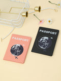 Buy SHEIN Cartoon Airplane & Earth & Letter Print Travel Passport Holder For Men And Women Students in Pakistan
