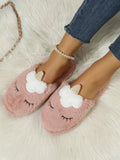 Buy SHEIN Cartoon Unicorn Design Fluffy Novelty Slippers in Pakistan