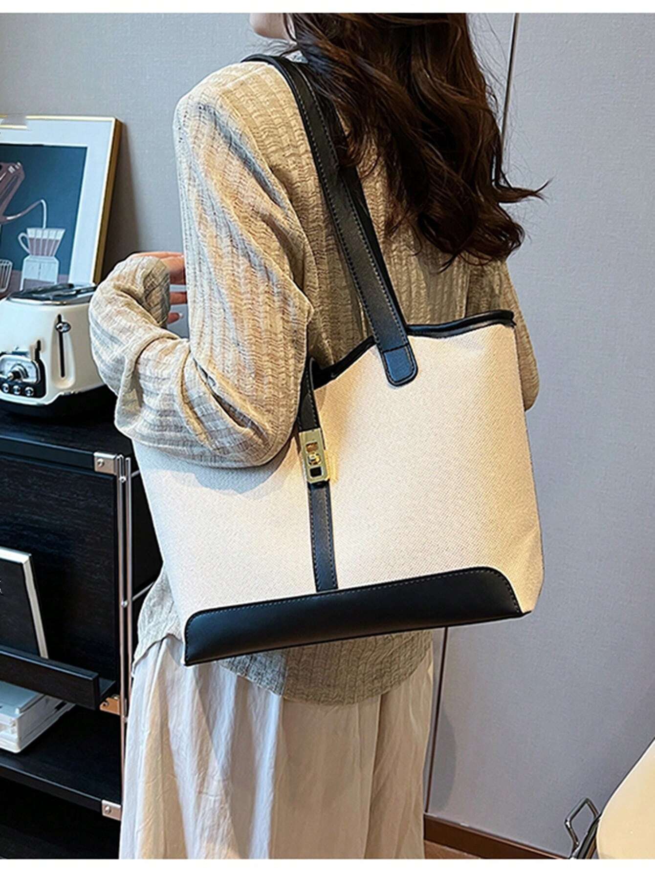 Buy SHEIN Casual Business Large Capacity Foldable Backpack With Double Shoulder Strap And Shoulder Tote Bag in Pakistan