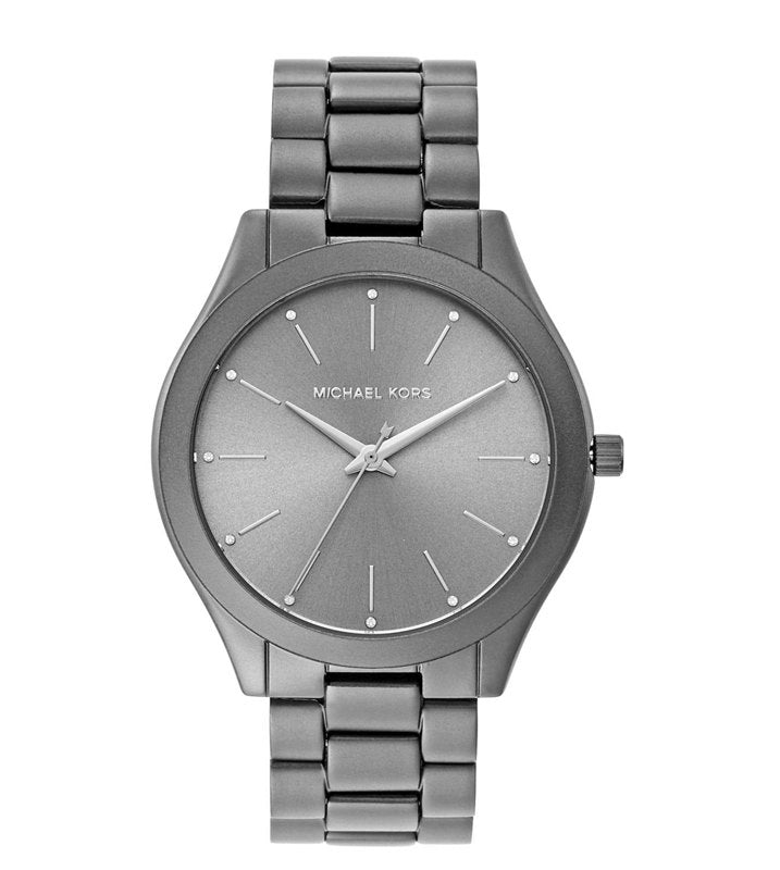 Buy Michael Kors Slim Runway Charcoal Dial Charcoal Stainless Steel Strap Men's Watch - Mk4506 in Pakistan