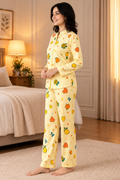 Buy Lemon Whimsy Linen Pajama Set in Pakistan
