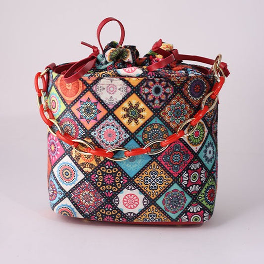 Buy Cosmart Chelsea Potli Bag - Red Multicolor in Pakistan