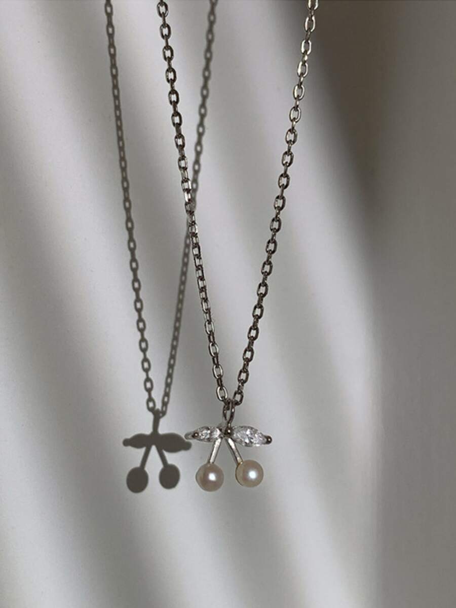 Buy SHEIN Cherry Pendant Necklace in Pakistan