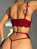 Buy SHEIN Classic Sexy 5pack Floral Lace Wireless Garter Lingerie Set in Pakistan