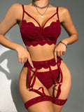 Buy SHEIN Classic Sexy 5pack Floral Lace Wireless Garter Lingerie Set in Pakistan