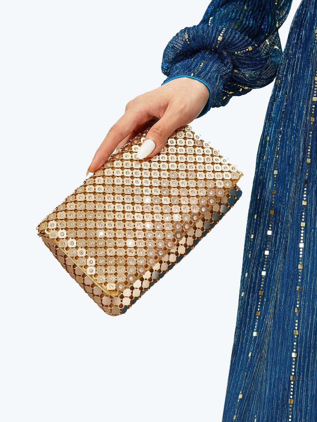Buy SHEIN Clutch Bag Evening Party Bag Glitter Small Purse with Detachable Chain Strap Any Prom Clutch Walle in Pakistan