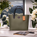 Buy Coach Willow Shoulder Bag Medium - Army Green in Pakistan