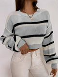 Buy SHEIN Color Block Drop Shoulder Sweater in Pakistan
