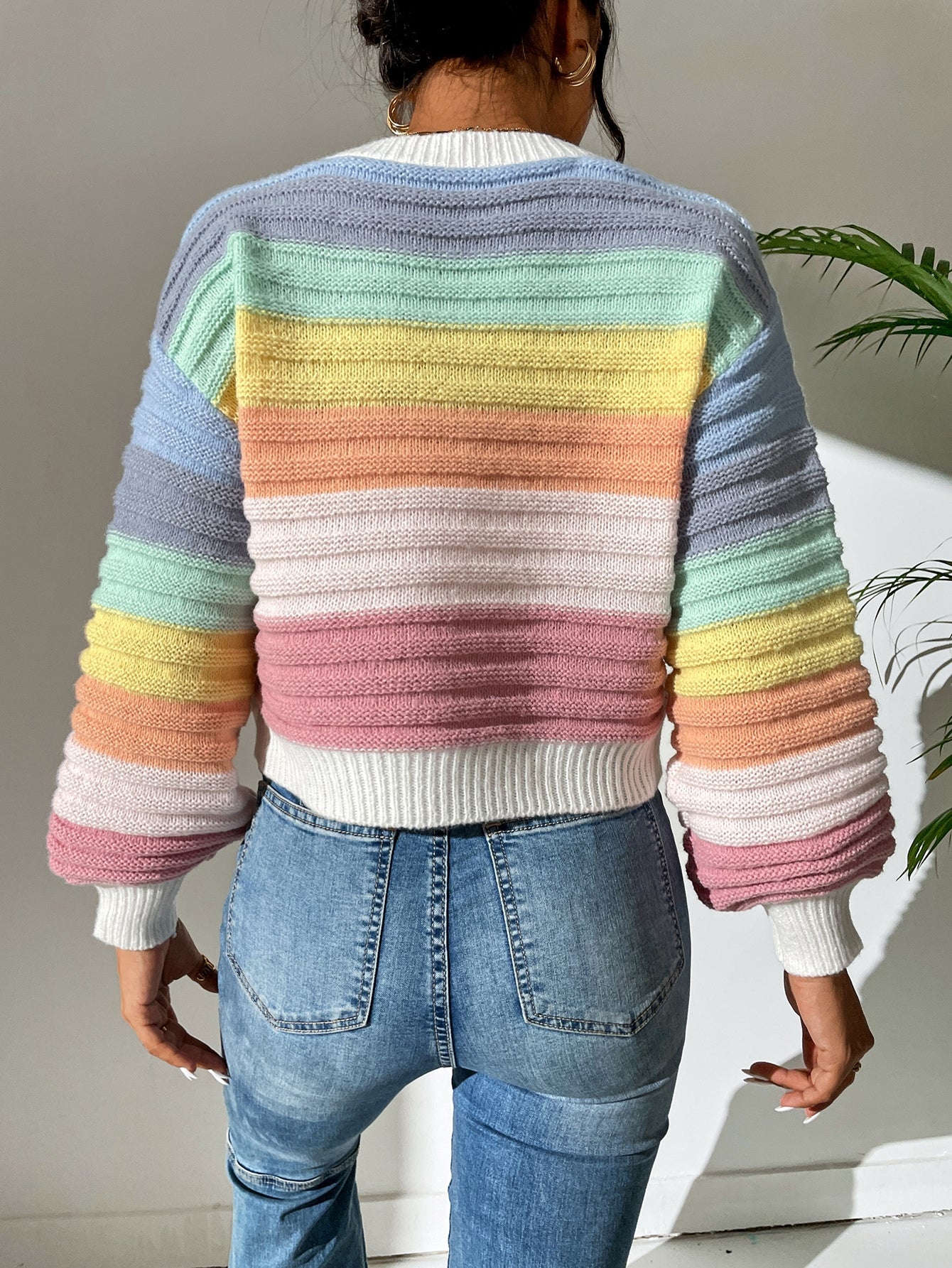 Buy SHEIN Colorblock Drop Shoulder Sweater in Pakistan