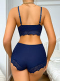 Buy SHEIN Contrast Lace Bra & Panty Set in Pakistan