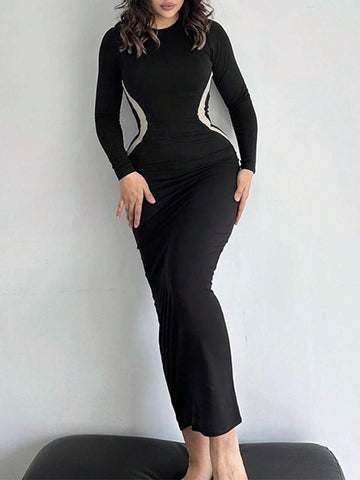 Buy SHEIN Contrast Panel Bodycon Dress in Pakistan