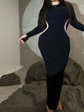 Buy SHEIN Contrast Panel Bodycon Dress in Pakistan