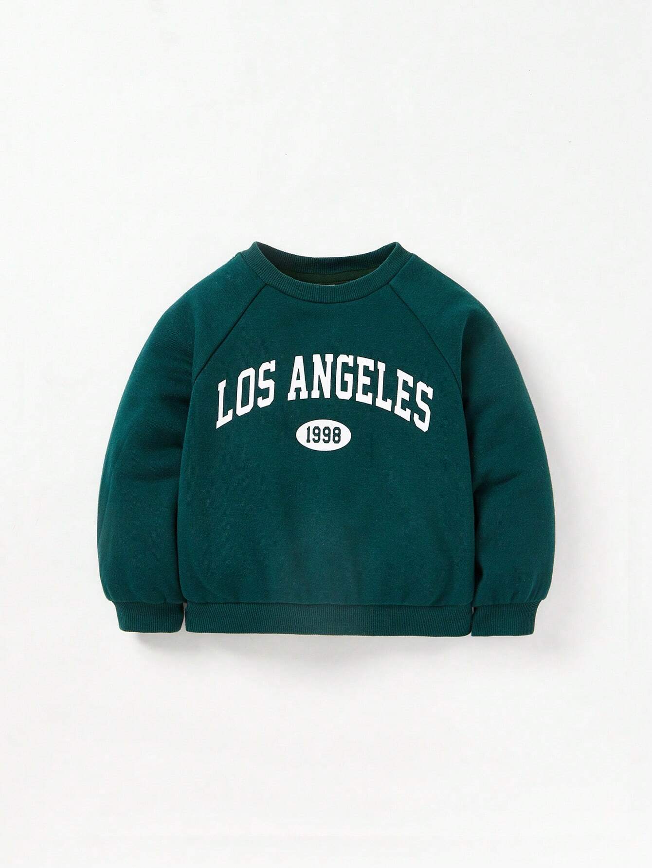 Buy Cozy Pixies Baby Girl Casual All-Match Round Neck Raglan Sleeves Letter Printed Sweatshirt And Trousers Two-Piece Set in Pakistan