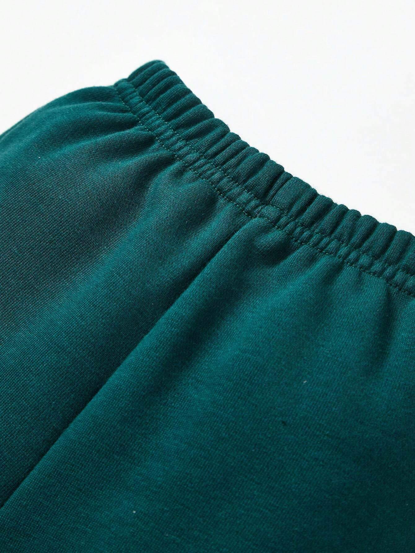 Buy Cozy Pixies Baby Girl Casual All-Match Round Neck Raglan Sleeves Letter Printed Sweatshirt And Trousers Two-Piece Set in Pakistan