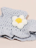 Buy SHEIN Crochet Pet Blue Sunflower Hat in Pakistan