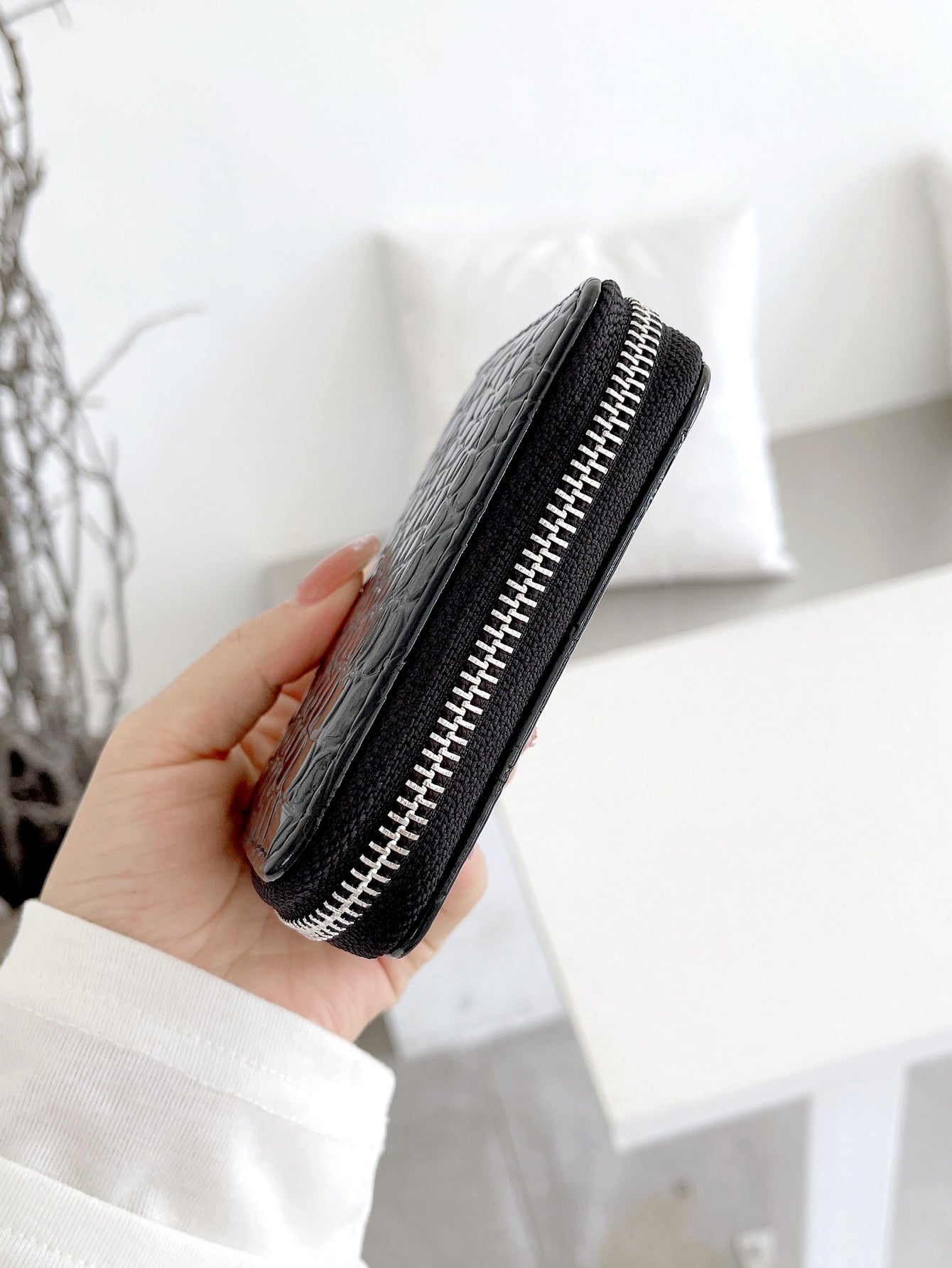 Buy SHEIN Crocodile Embossed Card Holder in Pakistan