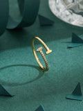 Buy SHEIN Cubic Zirconia Decor Cuff Ring in Pakistan