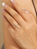 Buy SHEIN Cubic Zirconia Decor Cuff Ring in Pakistan