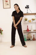 Buy Sajiero Silk PJ Set - Miren - Dark Grey in Pakistan