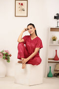 Buy Sajiero Silk PJ Set - Miren - Pink in Pakistan