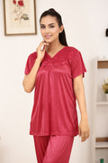 Buy Sajiero Silk PJ Set - Miren - Pink in Pakistan