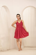 Buy Sajiero Gown Set - Nerra Silk - Maroon in Pakistan