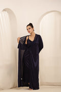 Buy Sajiero Gown Set - Liora Silk - Dark Blue in Pakistan