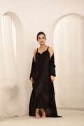 Buy Sajiero Gown Set - Liora Silk - Dark Grey in Pakistan
