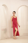 Buy Sajiero Gown Set - Liora Silk - Maroon in Pakistan