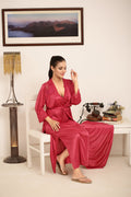 Buy Sajiero Gown Set - Orina Silk - Maroon in Pakistan